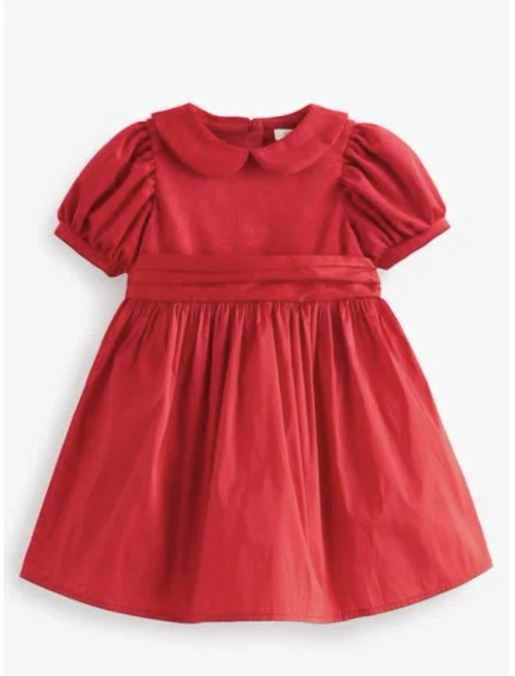 Next Vestido de terciopelo rojo con lazo talla 2-3 Foto 1 de 4