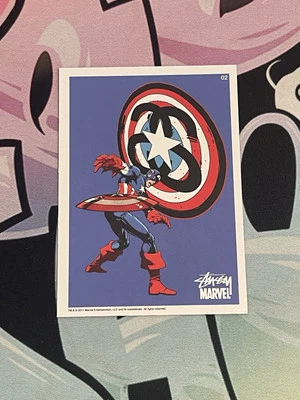 2011 Stussy Marvel | Captain America #2 | Puzzle Card | Series 1 - Image 1 of 2