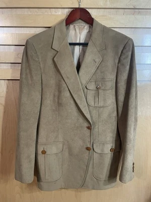 Chaqueta Blazer Deportiva Belvest Alcantara Para Hombre 2 Botones Gamuza Talla 42R Hecha en Italia Foto 1 de 4