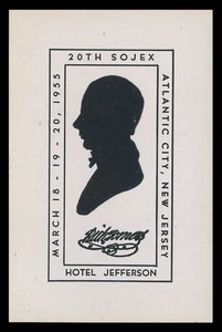1955 SOJEX STAMP SHOW LABEL - Picture 1 of 1