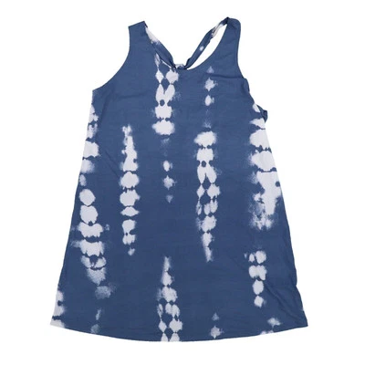 Camiseta sin mangas J Valdi para mujer con espalda cruzada azul blanco grande nueva Foto 1 de 2