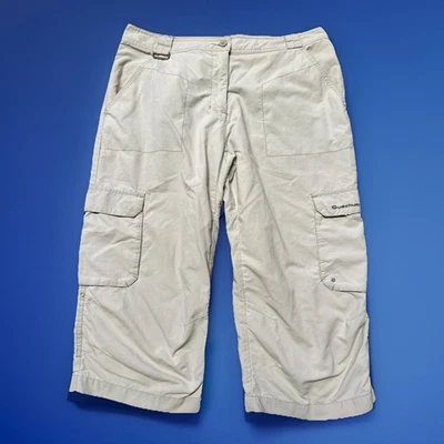 Брюки кечуа женские размер 6 нейлон туристические брюки-капри бежевые 31x18 - Изображение 1 из 4