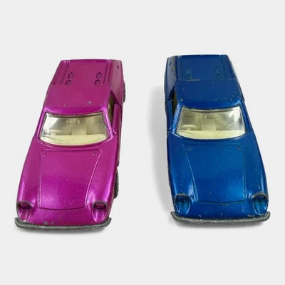 Matchbox Lesney Lotus Europa 1969 No 5 – Magenta & Blue – Doors Open - Image 1 of 4