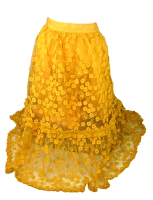 法国连接裙 Caballo 蕾丝喇叭 4 童话波西米亚嬉皮西部花卉 — 第 1/4 张图片