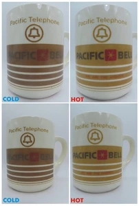 Tazza da tè caffè reattiva termicamente PACIFIC BELL PHONE vintage HTF - Foto 1 di 18
