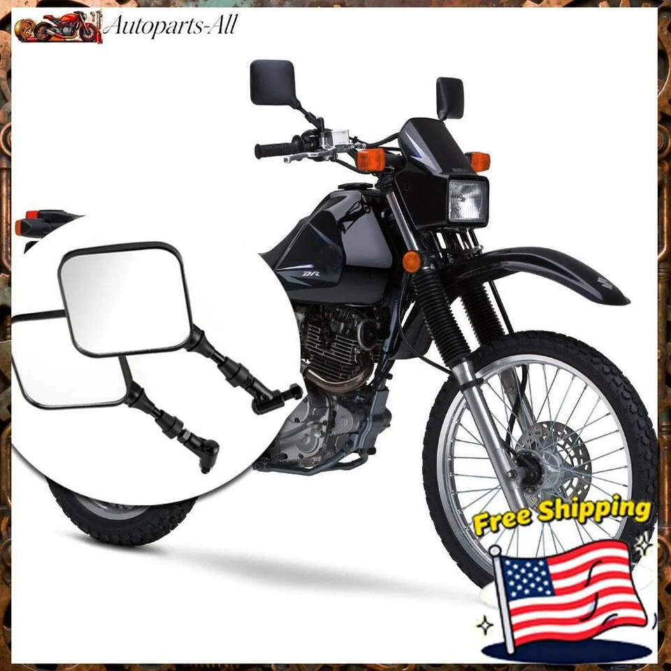 Espejo retrovisor negro para moto Suzuki Dr 200 250 Dr350 Drz 400 Dr650 2 piezas Foto 1 de 4