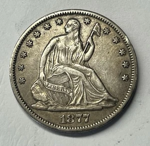 1877-CC Seated Liberty Half Dollar Beautiful Coin - Picture 1 of 2