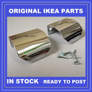 Ikea OPPARYD handles for PAX METOD shiny chrome finish new ORIGINAL parts x2 - Picture 1 of 5