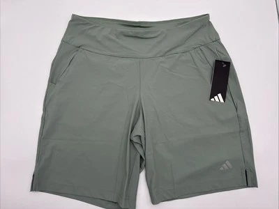 $60 Adidas Women's Bermuda Ultimate Stretch Shorts -Pale Sage -Large -New Tags - Image 1 of 4