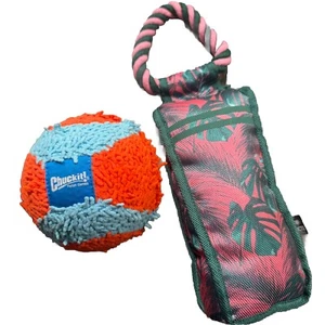 Chuckit! Dog Toys Lightweight Foam Ball Fetch Tug Of War Play Chew Lot Of 2 - Picture 1 of 4