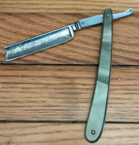Patriotic US Founder John Jay Straight Edge Razor American Prince Bakelite Pearl - Picture 1 of 5