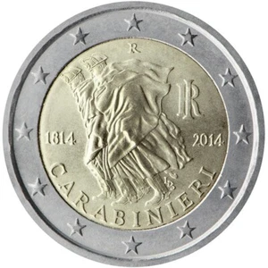 Italy - 2 Euro Commemorative 2014 Carabinieri - UNC FREE SHIPPING - Picture 1 of 3