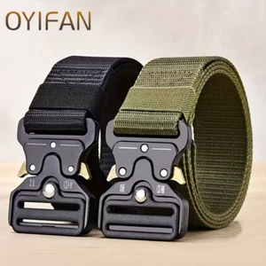 MEN Casual Military Tactical Army Adjustable Quick Release Belts Pants Waistband - Picture 1 of 2