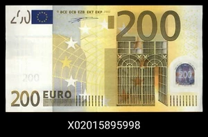 Banconota 200 euro del 2002 - Firma Duisenberg - Prima serie - Fuori produzione - Foto 1 di 2