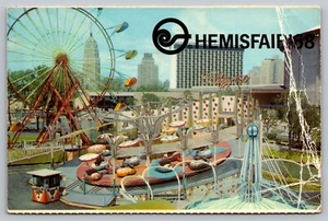 Postcard Texas San Antonio World Fair 1968 HemisFair Fiesta Island VTG H4 - Picture 1 of 2