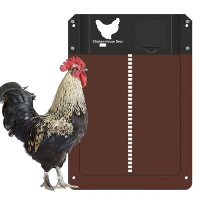 Automatic Chicken Coop Door Waterproof Poultry House Opener Solar Battery