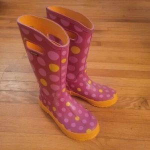 Bogs Dots Rainboots Pink Girl's US 4 / EU 37 - Picture 1 of 7