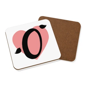Letra O Corazón Alfabeto Posavasos - San Valentín Amor Novia - Imagen 1 de 1