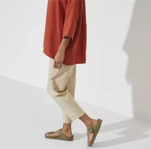Birkenstock Gizeh Big Buckle Rivet Logo Thong Sandals Faded Khaki EU 37 US 6-6.5 - Picture 1 of 14