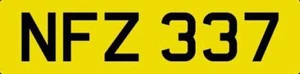 DATUMSLOSES PRIVATES NUMMERNSCHILD NFZ 337 GESCHÄTZTES REG NF NOEL NEIL NICKY NAT - Bild 1 von 5