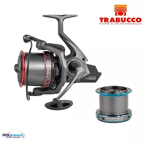 MULINELLO PESCA SURFCASTING TRABUCCO AERAS SURF 8000 - 2 BOBINE DI ALLUMINIO NEW - Foto 1 di 9