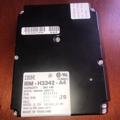 IBM H3342-A4 3.5" 342MB 3.6K ATA IDE HDD  Vintage - Image 1 of 4