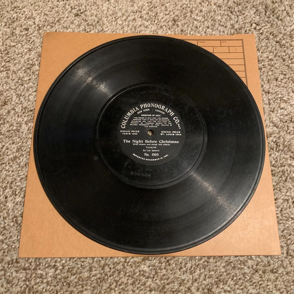 Spoken Word 78 Record Night Before Christmas Len Spencer Rare 78 RPM LISTEN Foto 1 de 1