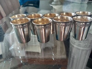 9 Pc Paul Devaux French Sterling Silver Shot Glasses Liqueur Liquor Cups - Picture 1 of 8