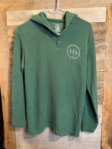 Volcom Hooded Shirt Mens Small Green Long Sleeve Lightweight "Volcom" on Sleeve - Picture 1 of 5