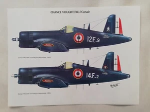 Tavola Enciclopedia CHANCE VOUGHT F4U-7 CORSAIR Aviazione Militare Vari Modelli - Picture 1 of 1