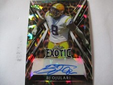 BJ OJULARI 2023 LEAF EXOTIC AUTOGRAPH XRC CRYSTAL LEOPARD # BA-BJO 1 OF 1