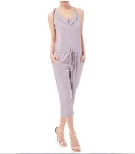 Aoyama Itchome Anthropologie Light Boutique NY Light Lilac Womens Jumpsuit Sz M - Picture 1 of 7
