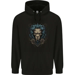 Devil Lion Skull Fantasy Demon Childrens Kids Hoodie - Picture 1 of 3