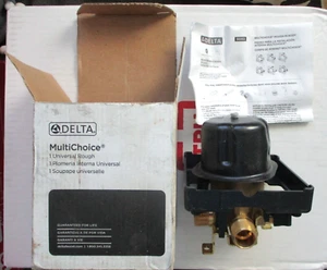 DELTA MULTICHOICE UNIVERSAL ROUGH VALVE - HIGH-FLOW - NEW IN BOX - W/INSTRUCTION - Picture 1 of 1