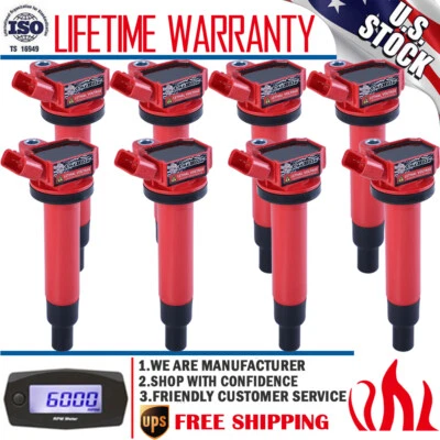 8 Ignition Coil For 2001-2009 Lexus Toyota 4Runner Tundra 4.7L 90919-02230 UF230 - Image 1 of 4