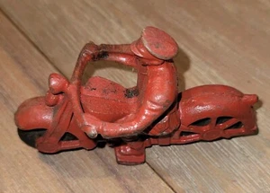 Vintage 1930er Hubley Gusseisen Harley Davidson Motorrad rot Gusseisen.Siehe Bild - Bild 1 von 5