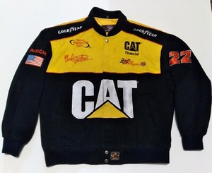 Ward Burton #22 WINSTON CUP NASCAR CAT Size XL Mens Jacket Jeff Hamilton Nice!