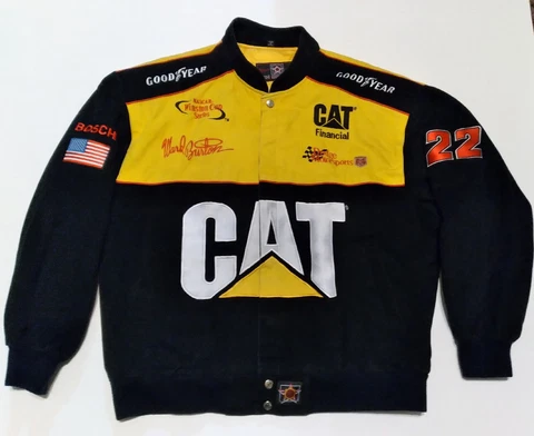 Ward Burton #22 WINSTON CUP NASCAR CAT Size XL Mens Jacket Jeff Hamilton Nice! Cover