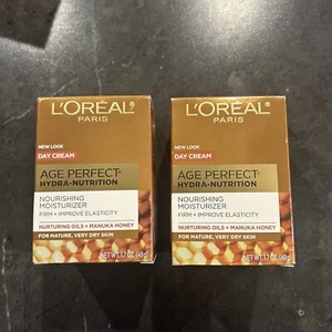 2 New L'Oreal Paris Age Perfect Hydra-Nutrition Day Cream 1.7oz - Picture 1 of 7