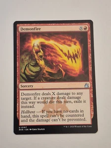 MTG Magic the Gathering Ravnica Remastered #107 Demonfire RVR - Picture 1 of 2