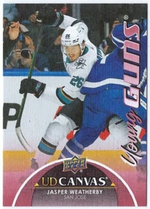 2021/22 Upper Deck Canvas Young Guns card# C238 of Jasper Weatherby - Picture 1 of 2