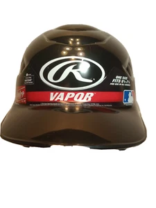 *NEW* BLACK RAWLINGS VAPOR BASEBALL/SOFTBALL HELMET ONE SIZE FITS 61/2-71/2 - Picture 1 of 6
