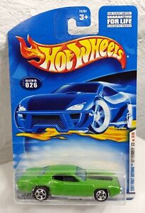 2001 Hot Wheels #026 First Editions 1971 Plymouth GTX Green Car 1/64 Toy NEW 