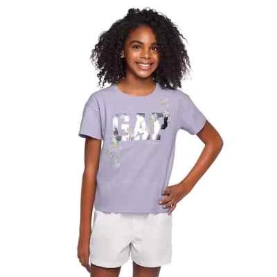 Camiseta de manga corta para niñas Gap talla XL 14-16 púrpura Foto 1 de 4