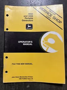 John Deere 4000 & 5000 Portable Generators Operator's Manual OM-TY20832 Issue C6 - Picture 1 of 5