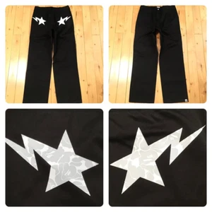 BAPE camo BAPE STA black pants a bathing ape NIGO Size L - Picture 1 of 10