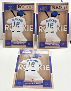 (3) Charlie Blackmon 2008 Playoff Contenders RC Rookie Card Lot #12 - ROCKIES