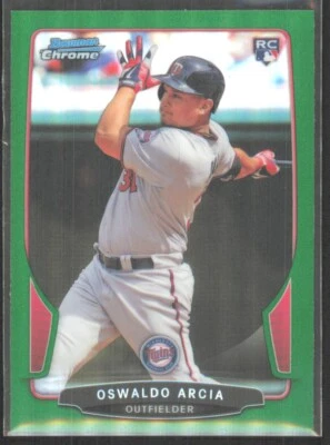 2013 Bowman Chrome refrator verde Oswaldo Arcia Rookie Twins #39 - Imagem 1 de 2