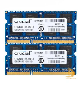 16GB RAM MacBook Pro 13" Mid 2012 A1278 Crucial 2x 8GB 1600MHz PC3-12800 DDR3L* - Bild 1 von 6