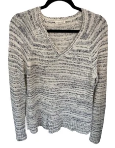Eileen Fisher Open Knit V-Neck Sweater Size Medium - Picture 1 of 4